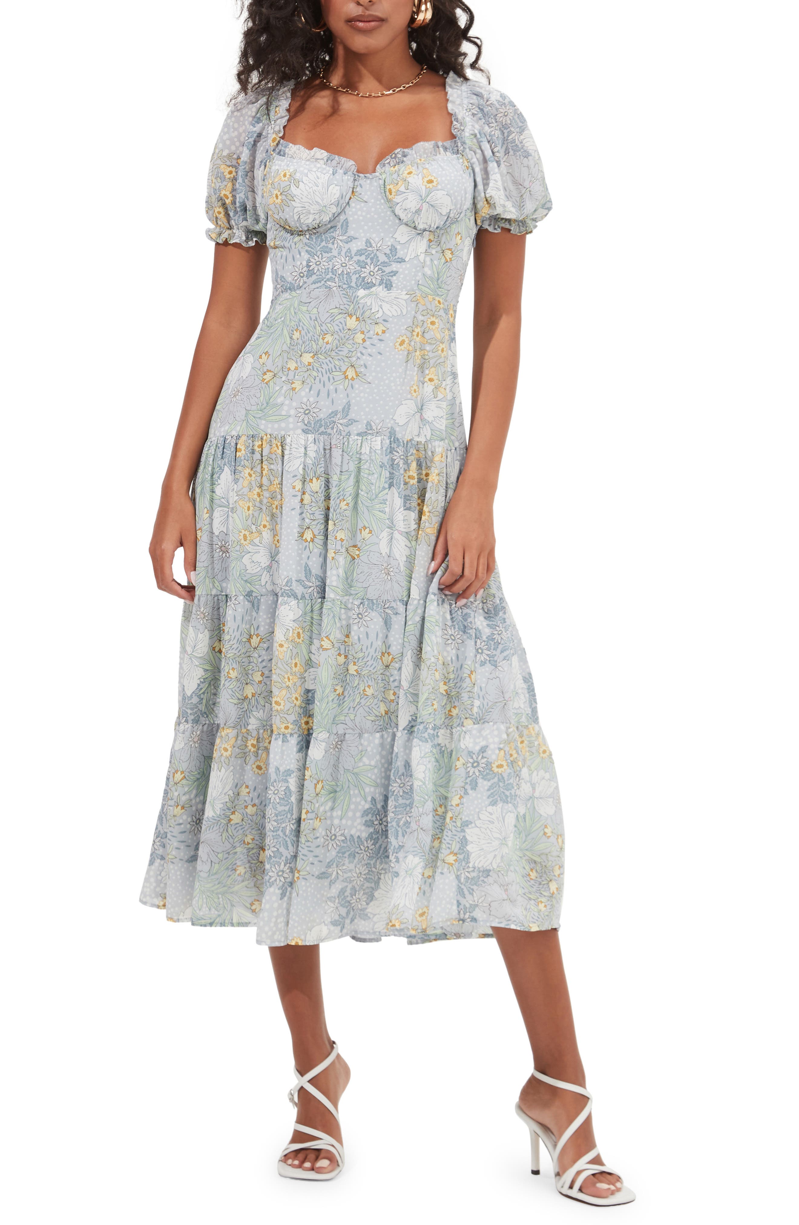 ASTR the Label Floral Print Midi Dress ...